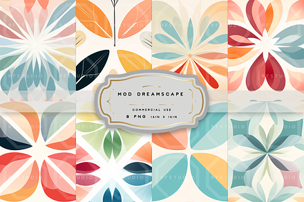 MOD DREAMSCAPE. Seamless Patterns, a Pattern Graphic by RefinedFantasyStudio