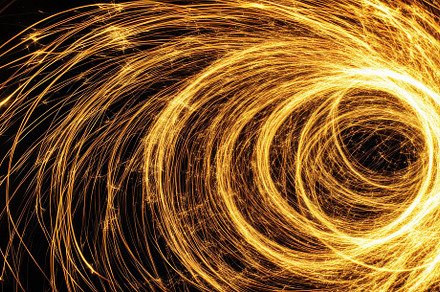 Abstract Golden Light Rays & Sparkle, a Background Photo by Virgo Studio