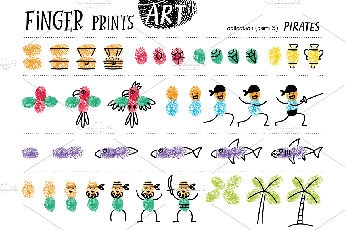 Finger prints ART (part 3), an Animal Illustration by Alena Razumova (Photo 10 of 12)