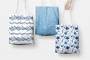 Classic Blue Floral Patterns