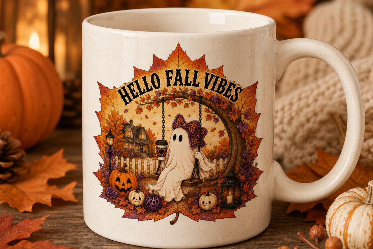 Cozy Fall Ghost Halloween Png, a Seasonal Illustration by Daisy Design (Photo 2 of 3)