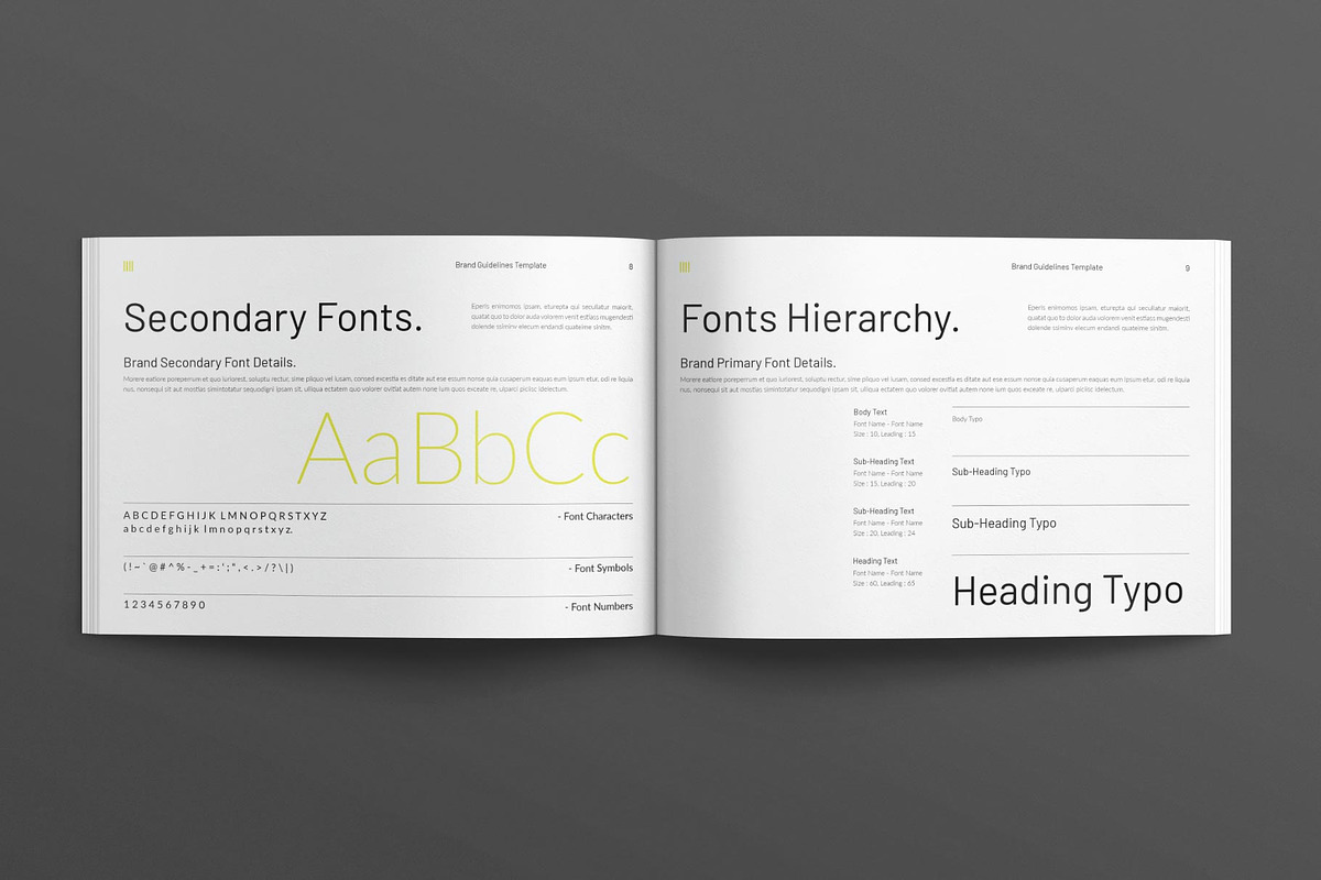 Brand Guideline Brochure Landscape, a Brochure Template by MassiveCreator (Photo 4 of 8)