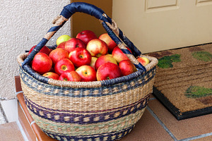 Red apples in a basket, a Food & Drink Photo by BOOCYS