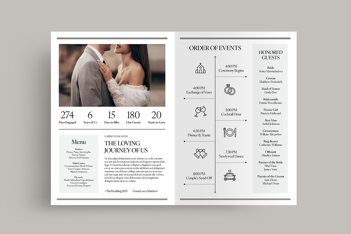 Wedding Day Newspaper Program, a Brochure Template by BrandPacks (Photo 3 of 5)