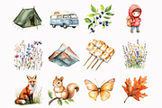 Camping Clipart Bundle, an Illustration by Design Market (Thumbnail 3 of 5)