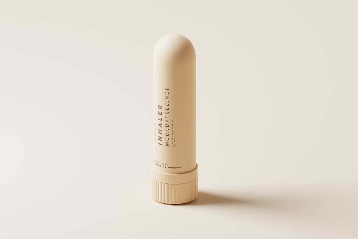 Plastic Nasal Inhaler Mockups, a Packaging Mockup by MockupFree.Net