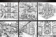 80 Sci-Fi Coloring Pages Bundle, a Brochure Template by LA Design (Thumbnail 3 of 10)