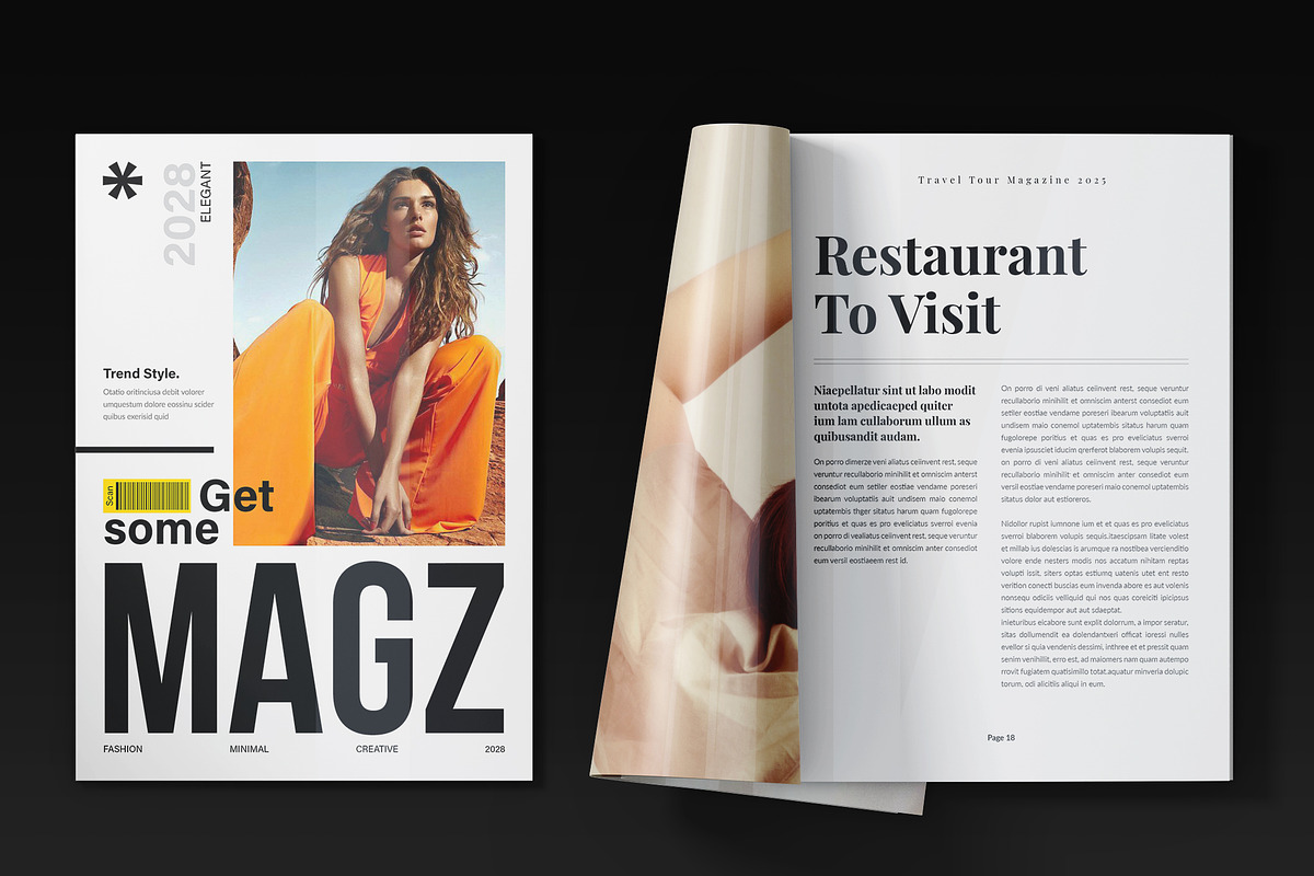 Digital Magazine Cover Template, a Magazine Template by Spark_Creative