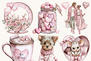 Watercolor Romantic Clipart Bundle, an Object Illustration by Design Scotch (Thumbnail 4 of 10)
