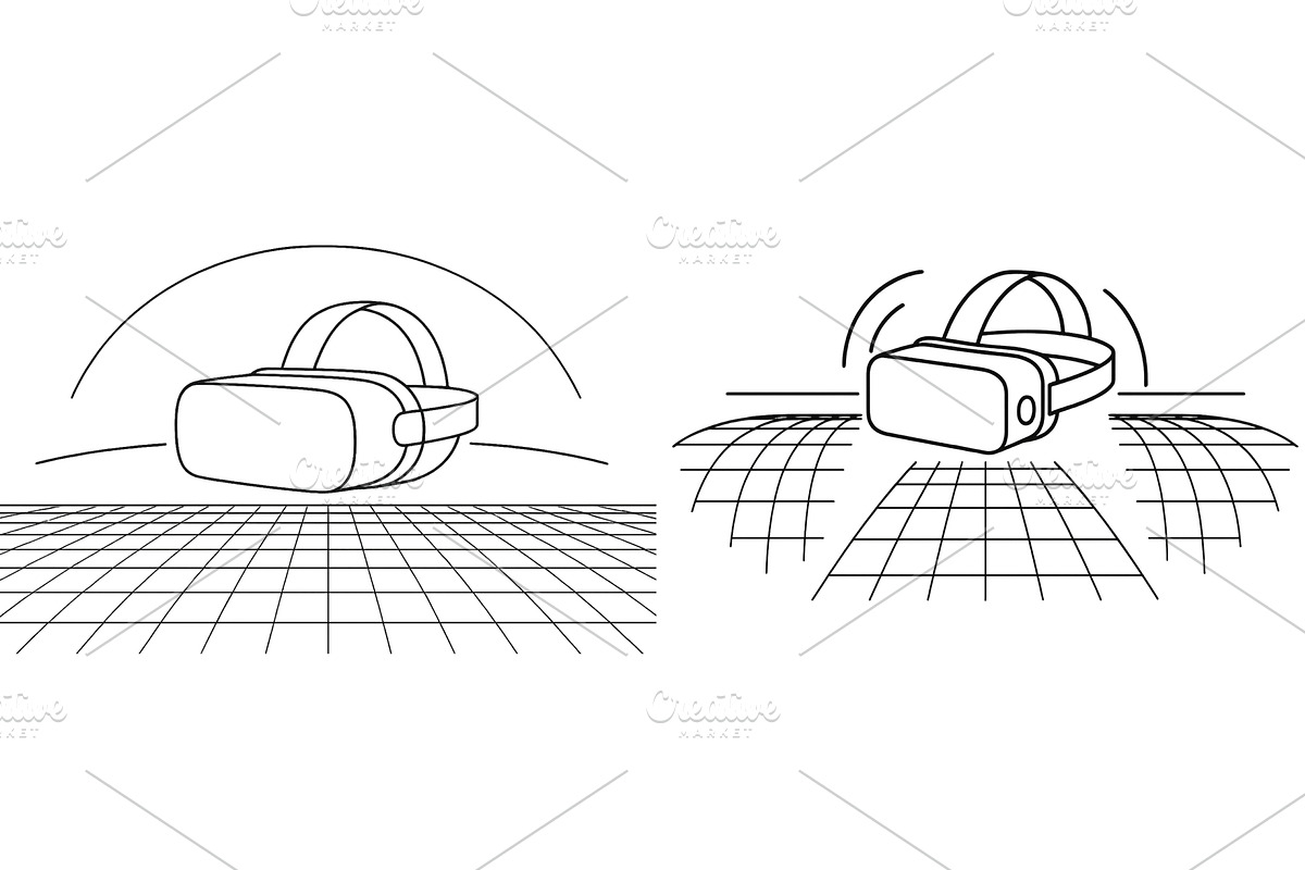 Virtual reality headset design, a Technology Illustration by ZinetroN
