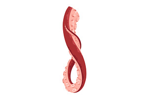 Octopus tentacles or sea squid icon, an Animal Illustration by the8monkey
