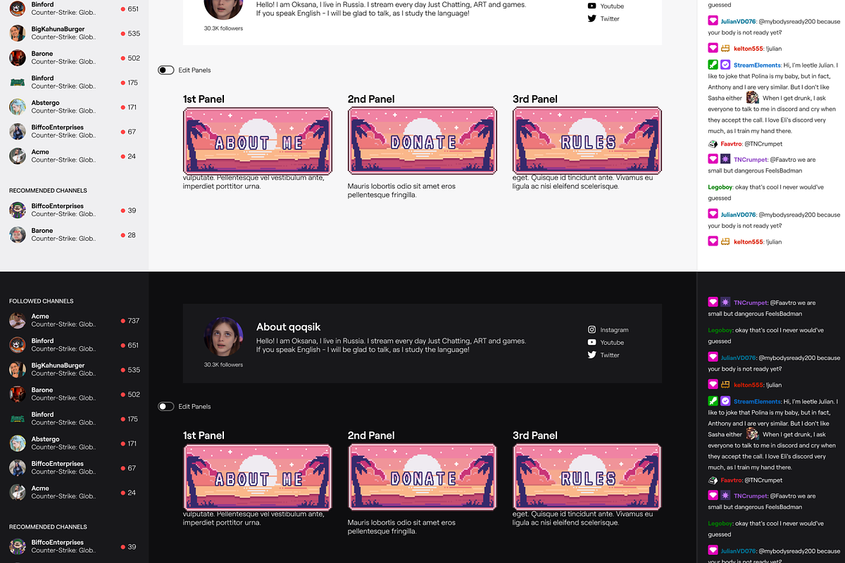 74x Sunrise Pixel Panels for Twitch, an Illustration by Custom Fonts & Patterns (Photo 2 of 7)