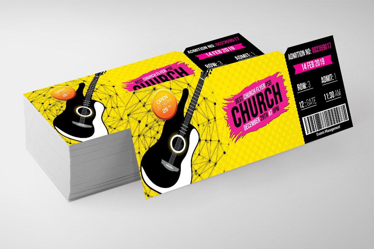 Church Fundraising Concert Templates, an Invitation Template by Psd Templates (Photo 1 of 3)