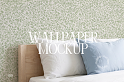 Bedroom Wallpaper Mockup PSD, a Mockup by First Impression Mockups (Thumbnail 1 of 4)