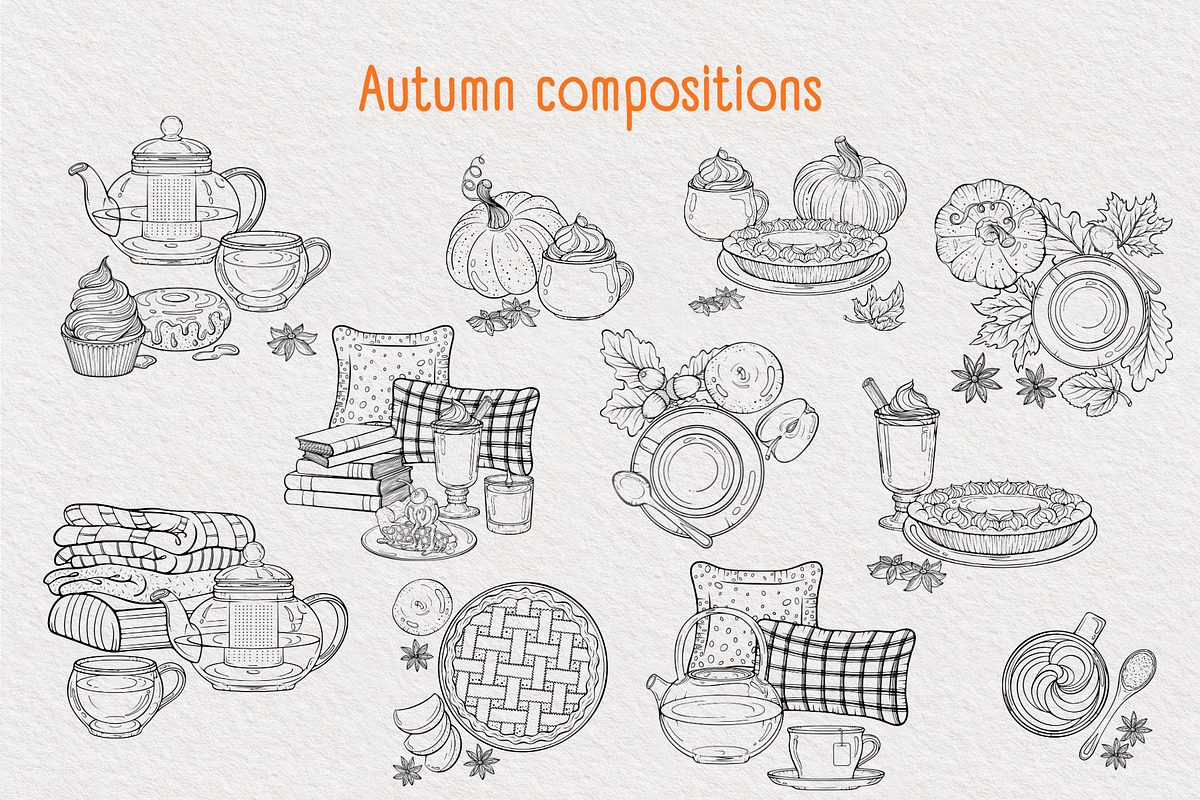 Cozy Autumn Vector Collection, a Seasonal Illustration by ennona_art (Photo 7 of 10)