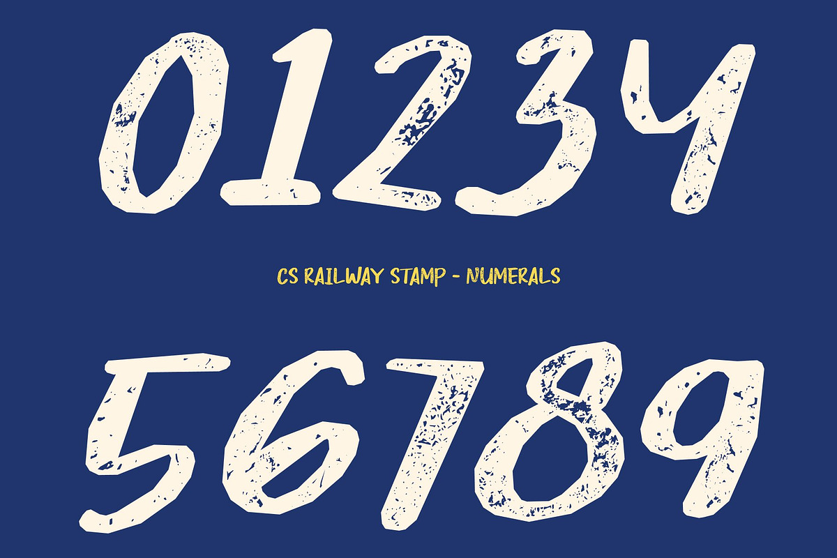 CS Railway Stamp, a Handwritten Font by Craft Supply Co. (Photo 5 of 8)