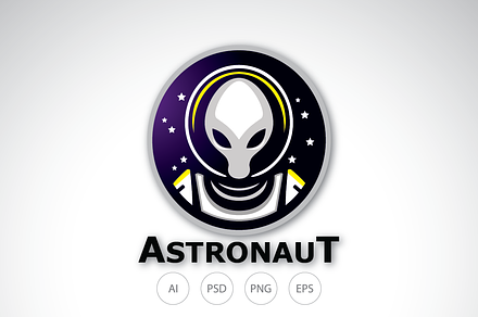 Astronaut Alien Logo Template