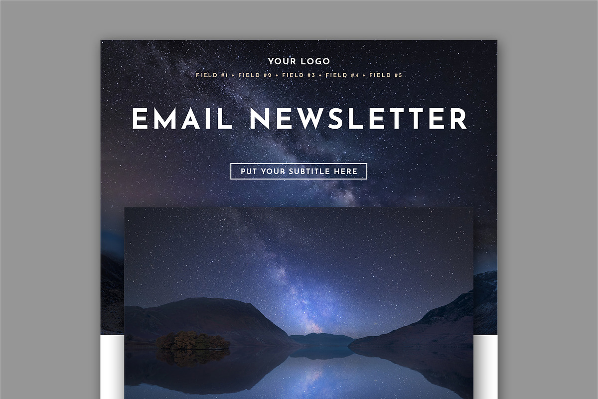 Digital Email Newsletter Layout, an Email Template by tomsarraipodesign (Photo 2 of 2)