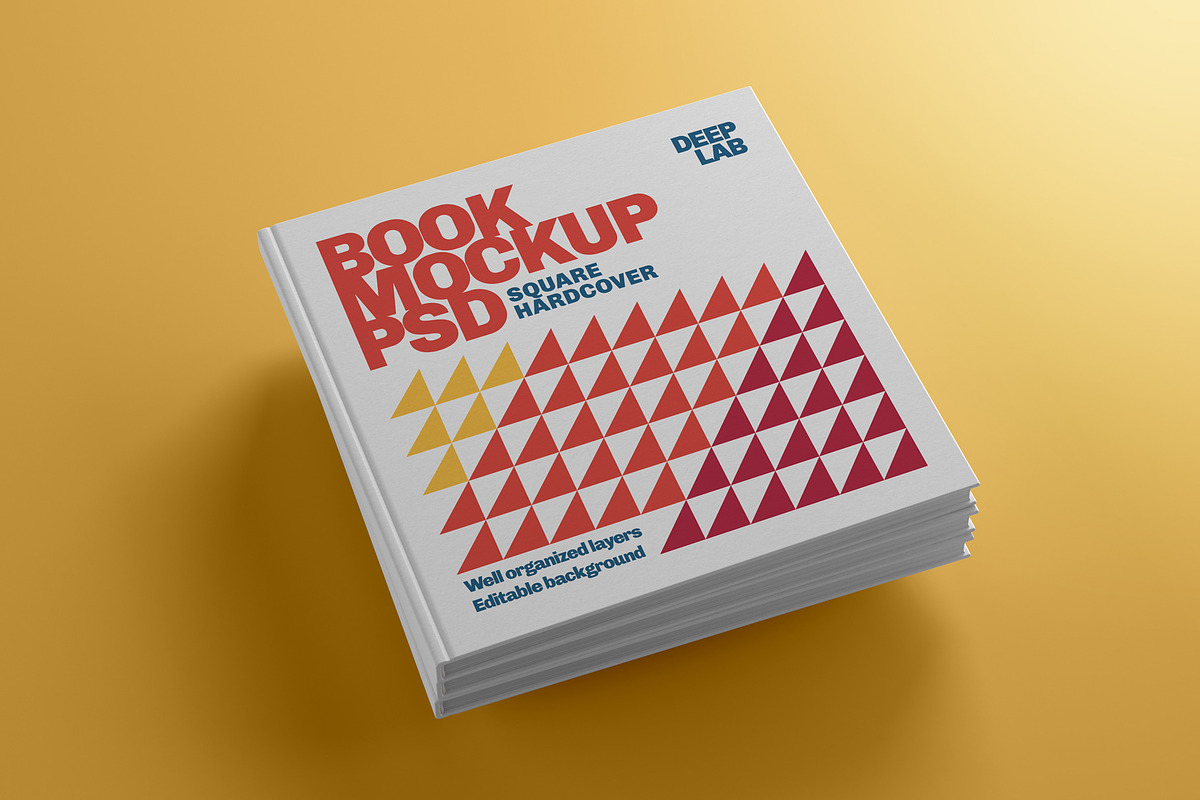 Square Book Hardcover Mockup Set, a Print Template by Deeplab (Photo 18 of 20)