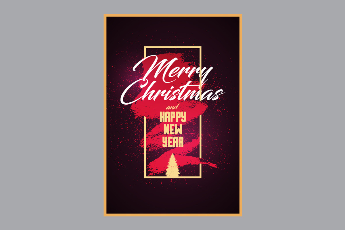 Vector Calligraphic Christmas cards., a Seasonal Illustration by PoPaShop (Photo 2 of 6)