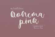 Bohema Pink Handwritten Font, a Script Font by CallMeStasia (Thumbnail 1 of 12)