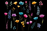 Watercolor Flowers cliparts, an Object Illustration by BazziBa♥ (Thumbnail 3 of 5)