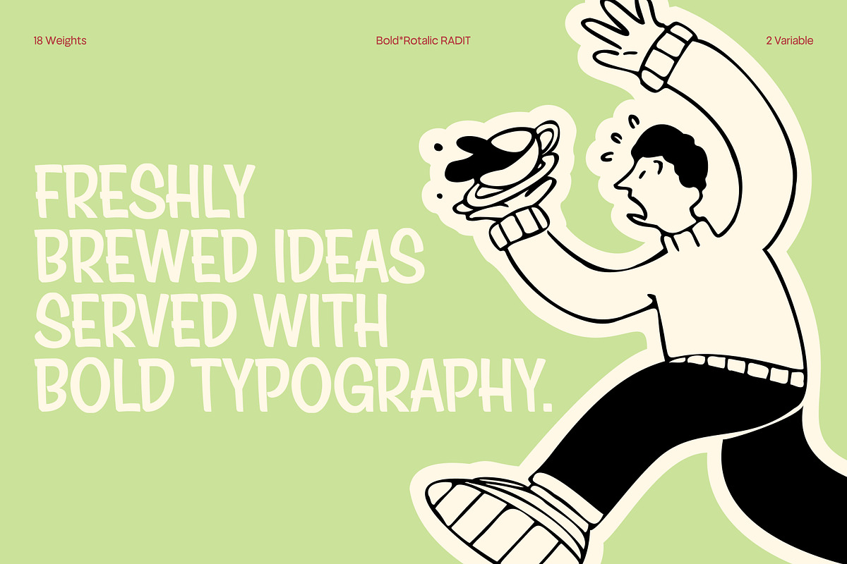 Rotalic Radit – Modern Rotalic Font, a Sans Serif Font by Casloop Studio (Photo 3 of 10)