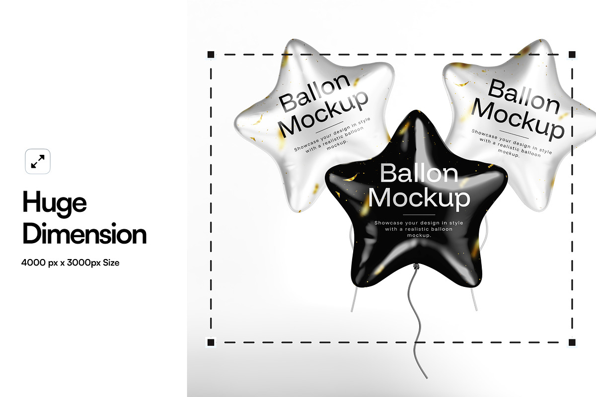 Start Foil Balloon Mockup, a Product Mockup by SLAB! Design (Photo 2 of 7)