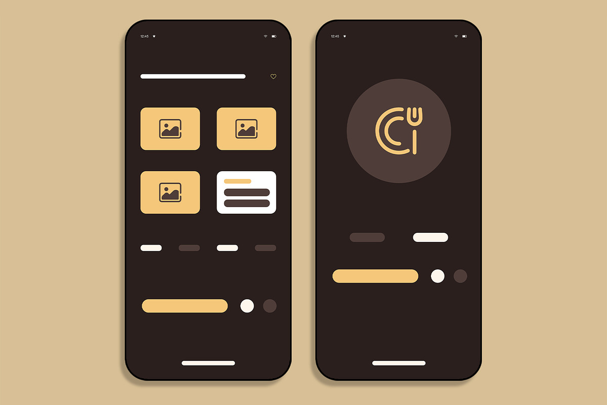 Food Mobile App Wireframe Template, a Wireframe Template by MightyDesign (Photo 5 of 8)