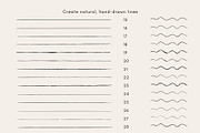 28 Adobe Illustrator Sketch Brushes, a Brush Add-On by Jenteva Art (Thumbnail 3 of 16)