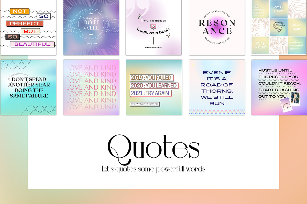Instagram Aesthetic Gradient CANVA, a Social Media Template by Analogi Studio (Photo 14 of 36)