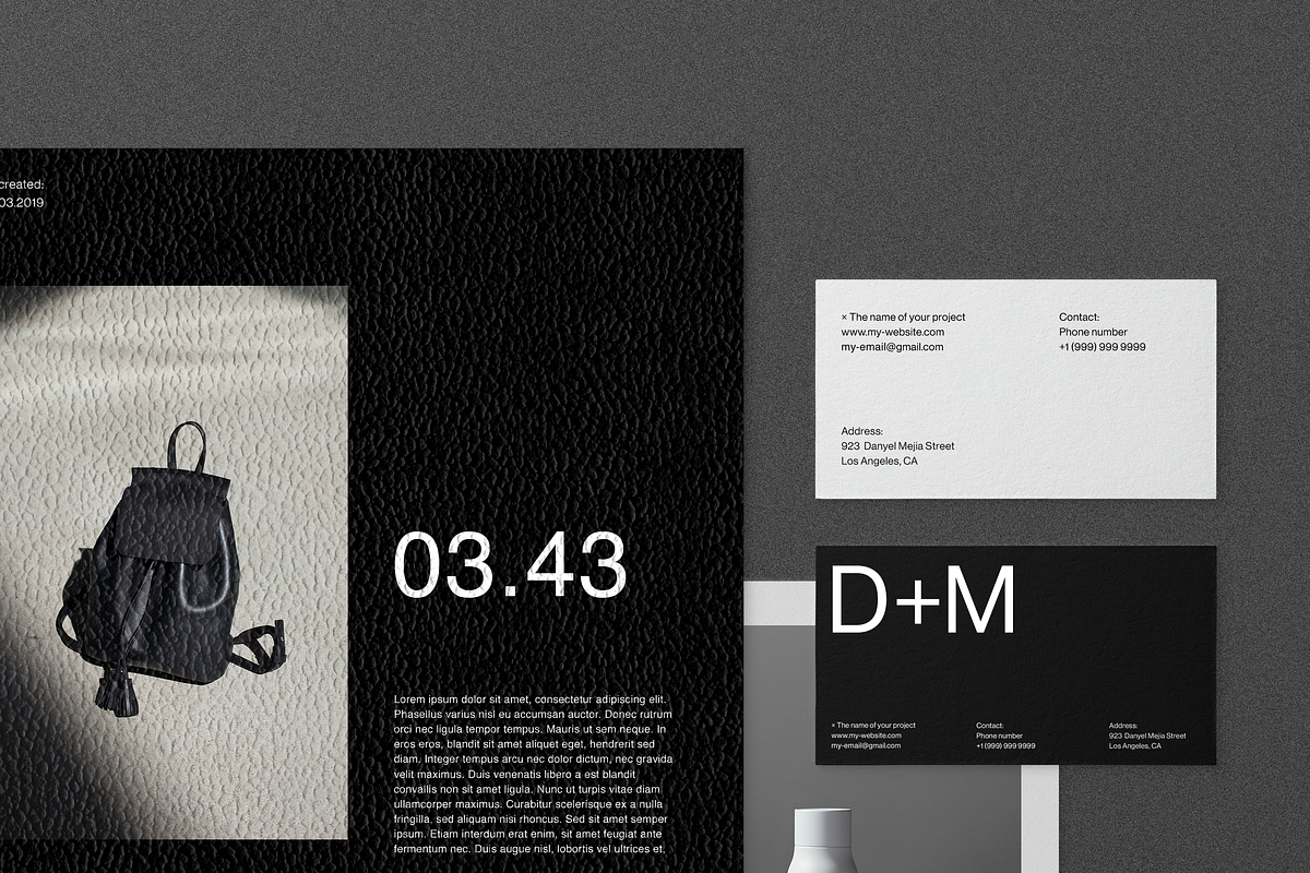 4-Part Stationery Branding Mockup, a Books & Magazine Mockup by ReAffirm (Photo 5 of 8)