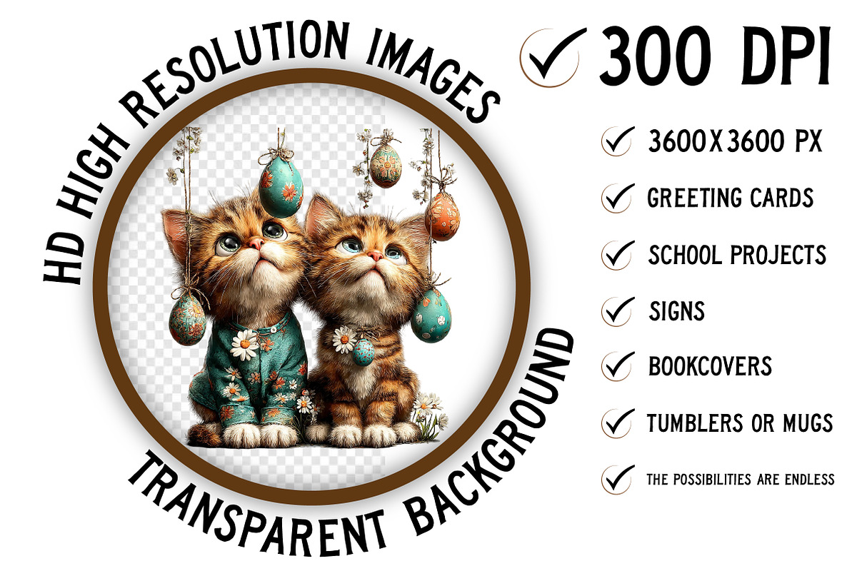 Whimsical Easter Cat Best Friend Png, an Illustration by Craft Nest (Photo 2 of 11)