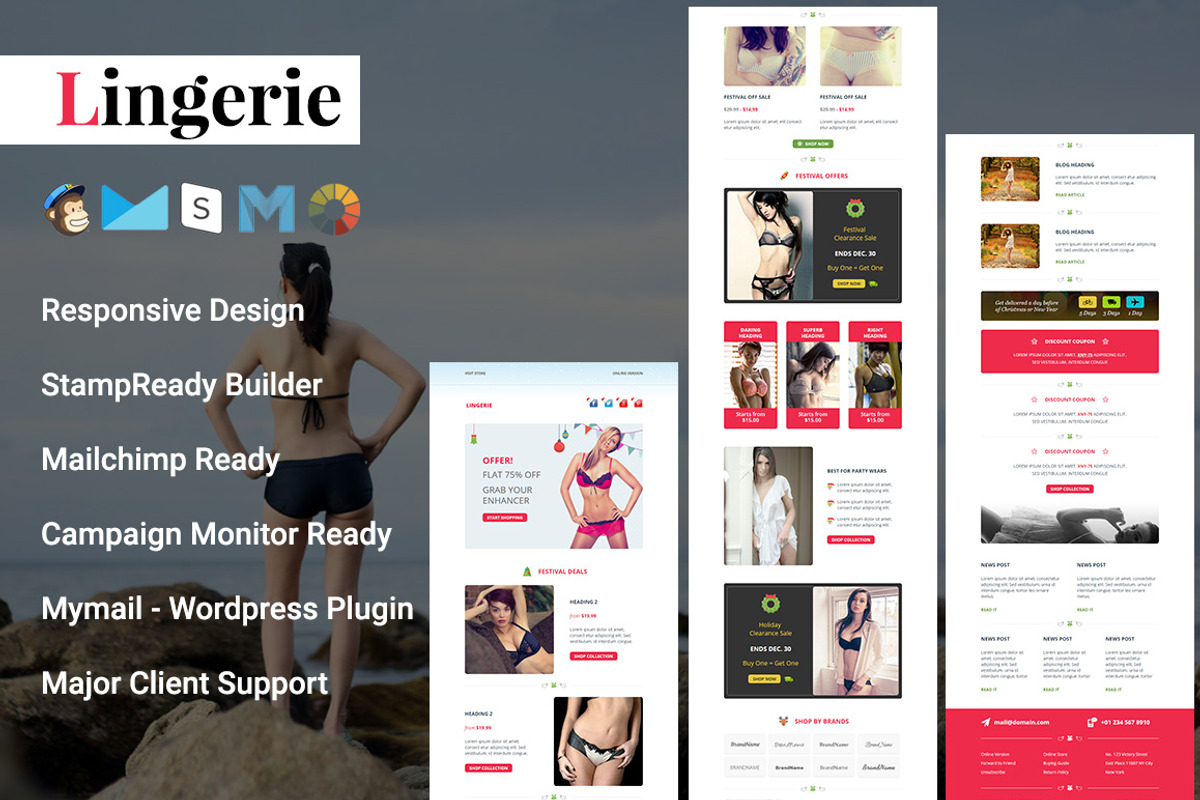 Lingerie Responsive Email Template, an Email Template by Pennyblack Templates (Photo 1 of 2)