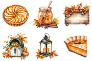 Watercolor Cozy Fall Clipart Bundle, a Seasonal Illustration by CitraGraphics (Thumbnail 4 of 8)