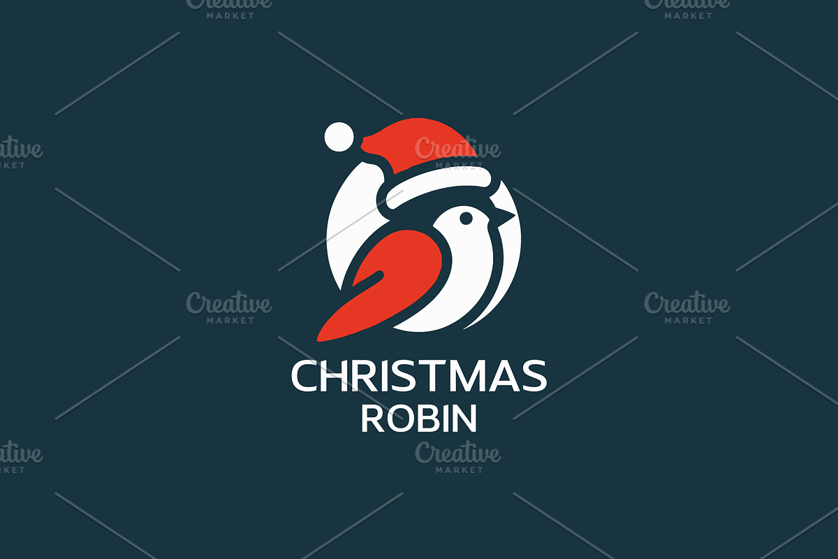 Christmas Robin Bird Logo, a Branding & Logo Template by Vectorium Studio