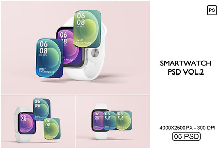 Smartwatch Mockup PSD Vol.2