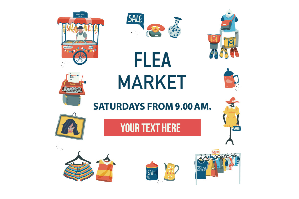 Doodle retro flea market set, a Decorative Illustration by Wanwiss (Photo 9 of 9)