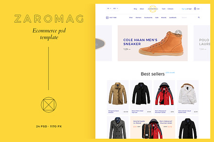Zaromag — eCommerce PSD template