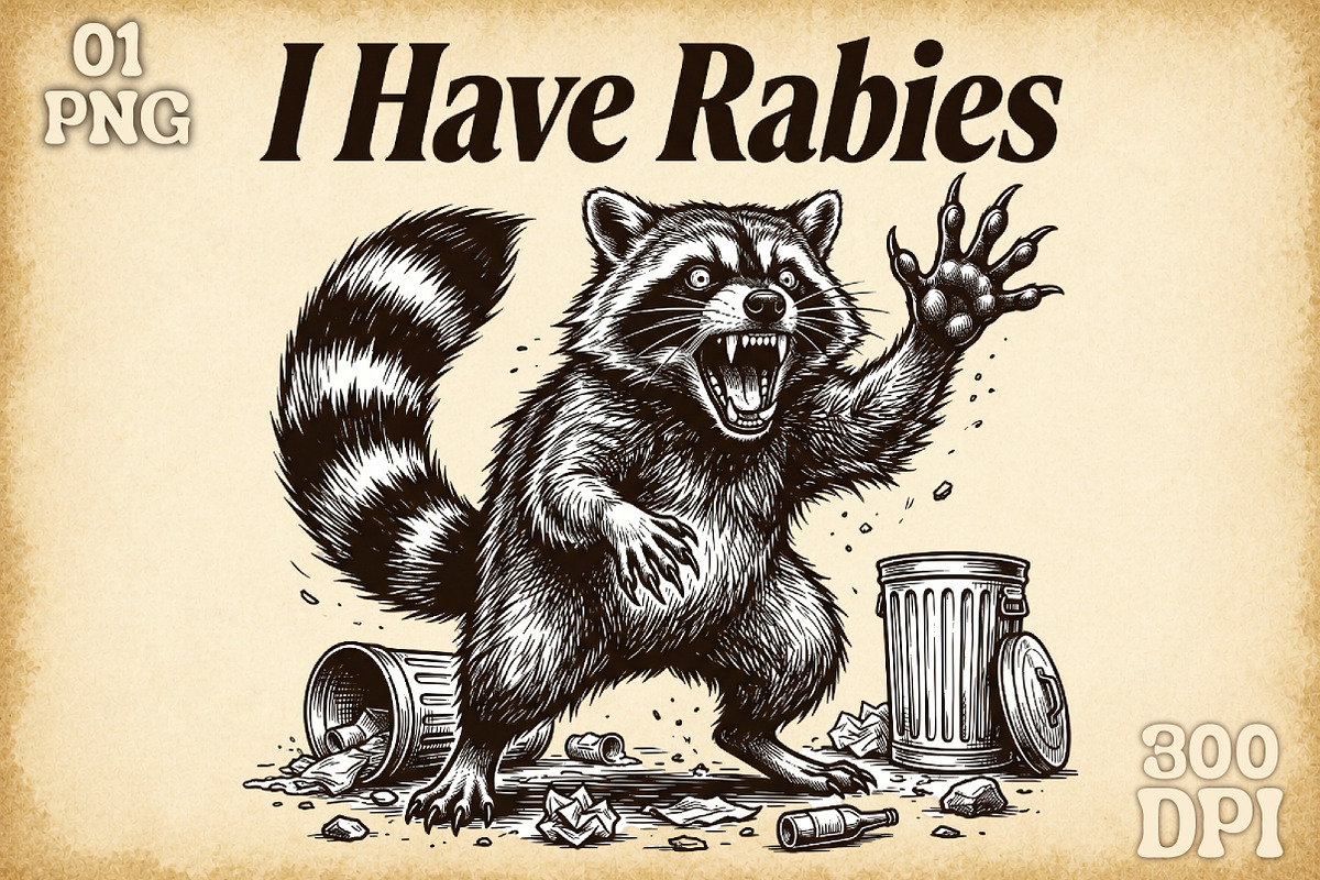 Funny Raccoon PNG Sublimation Bundle, an Object Illustration by Sublimation Artist (Photo 4 of 23)