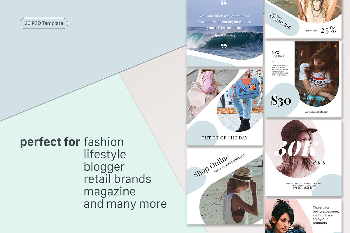 Instagram Template - Mode Minimal, a Social Media Template by muhisya (Photo 3 of 8)