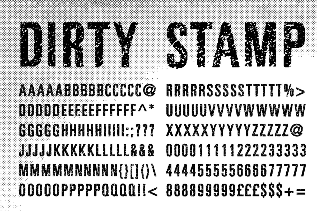 Dirty Stamp Vector Characters