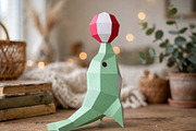 Dolphin sculpture - 3d papercraft, a Card Template by PAPER amaze (Thumbnail 4 of 4)
