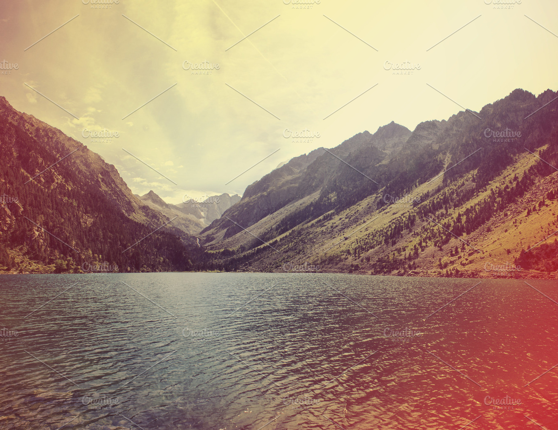 Lake In The Mountains Stock Photo Containing Lake And Nature