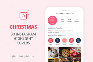 Christmas Instagram Highlight Covers