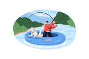 People fishing in summer set, a Person Illustration by PaperTrident (Thumbnail 5 of 5)