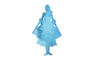 Silhouette of a princess . Abstract, a Person Illustration by Nenahliadava Design