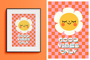 Groovy daisy cards, posters set, a Decorative Illustration by Good Studio (Thumbnail 2 of 5)