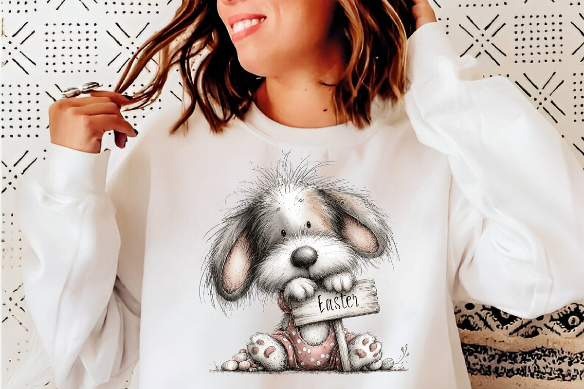 Whimsical easter dog clipart, an Illustration by SinaCreation (Photo 8 of 11)