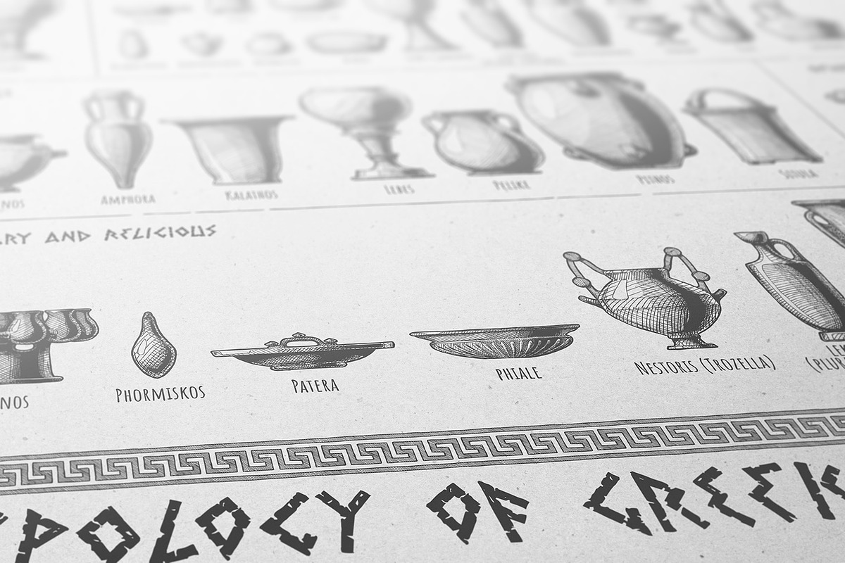 Typology of Greek vase shapes, an Illustration by CatMadePattern (Photo 6 of 8)